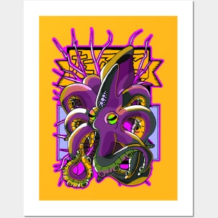 PURPLE PULPO Posters and Art